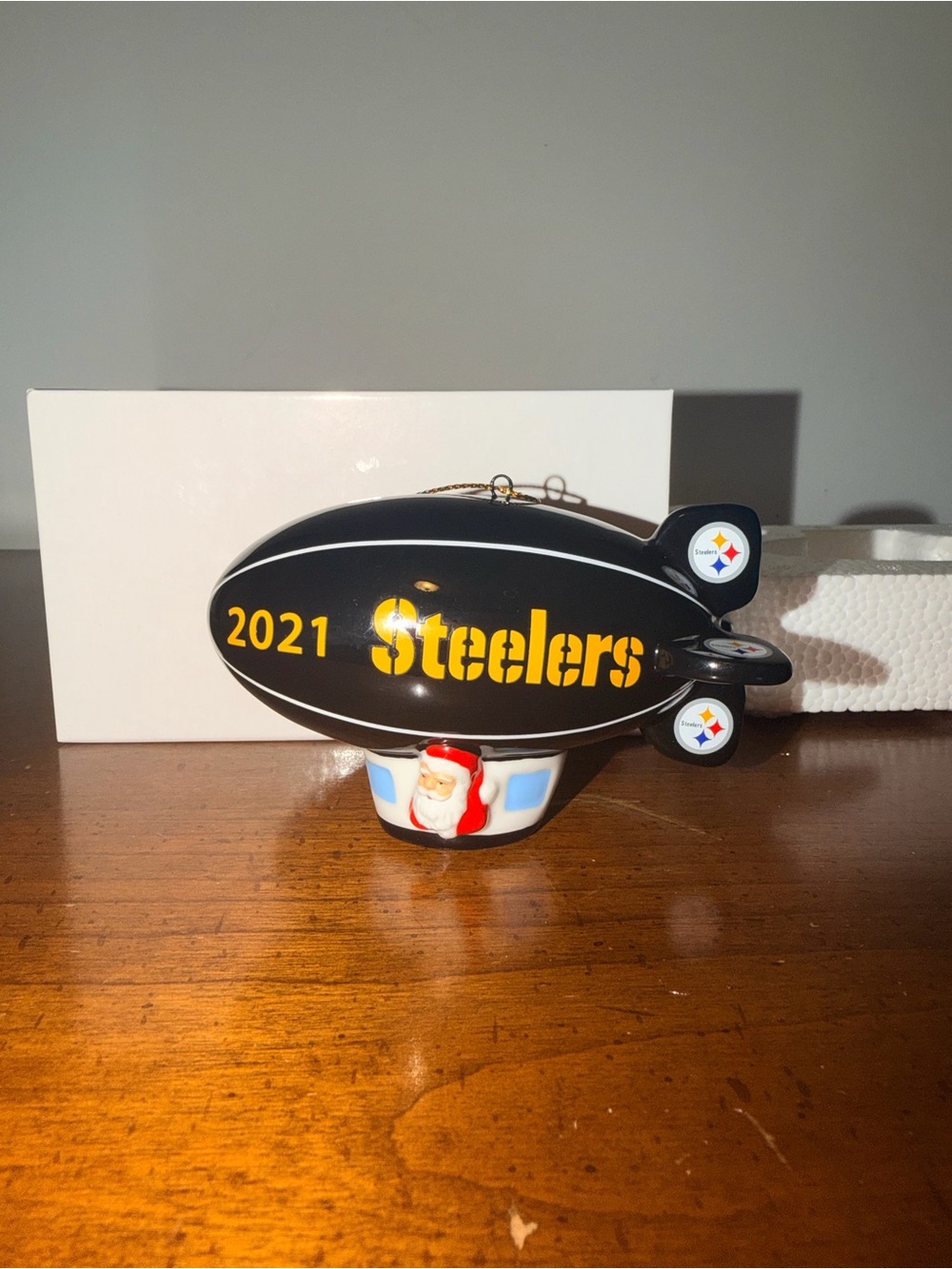 Danbury Mint 2021 Pittsburgh Steelers Black Blimp Holiday Ornament